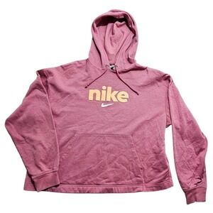 Nike Womens Sportswear Hoodie Rose Pink Heather‎ Pullover CU5051-614 Medium